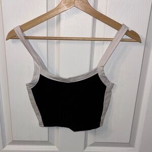 Side-Striped Cropped Tank Top